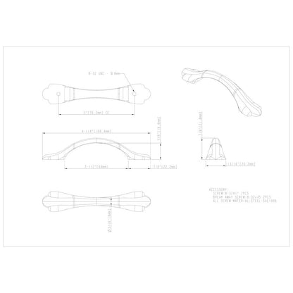 3" Center-to-Center Satin Nickel Gatsby Cabinet Pull