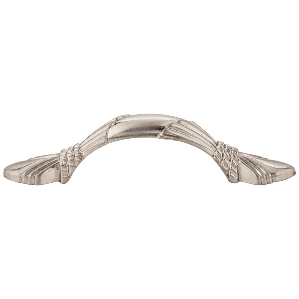 3" Center-to-Center Satin Nickel Baroque Capri Cabinet Pull