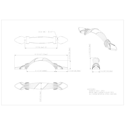 3" Center-to-Center Satin Nickel Baroque Capri Cabinet Pull