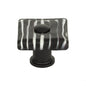 Zebra Glass Square Knob