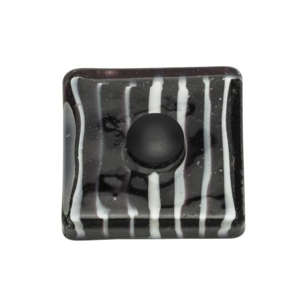 Zebra Glass Square Knob