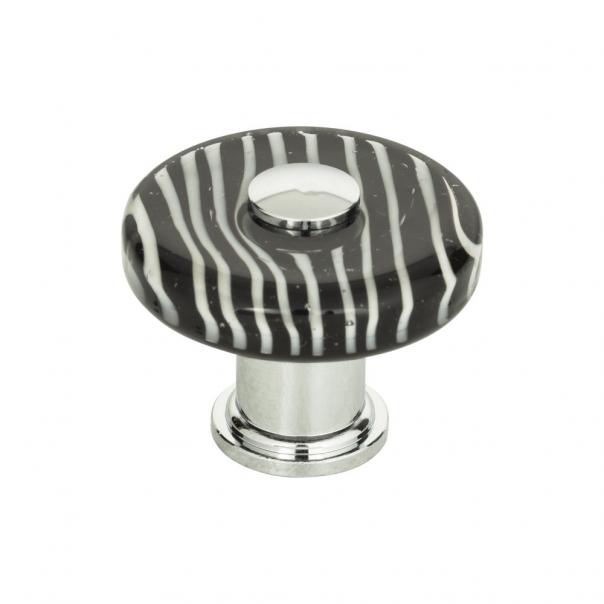 Zebra Glass Round Knob