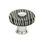 Zebra Glass Round Knob