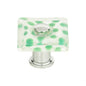 Emerald Polka Dot Glass Knob