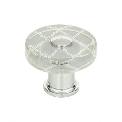 Quatrefoil Glass Round Knob