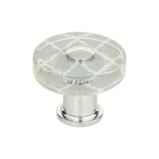 Quatrefoil Glass Round Knob