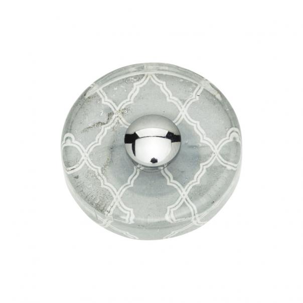Quatrefoil Glass Round Knob