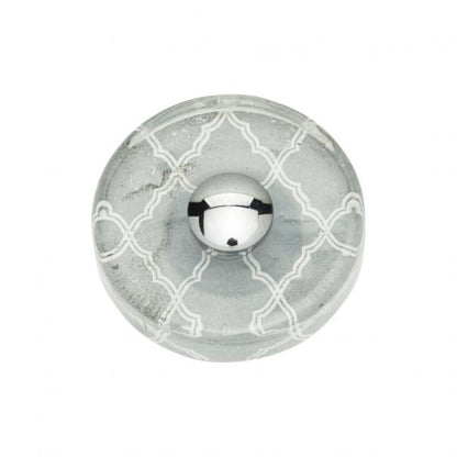 Quatrefoil Glass Round Knob