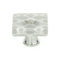 Quatrefoil Glass Square Knob