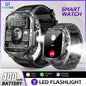 INEYES S320B Sport Modes Smart Watch For Men With LED Flashlight, Women's Smartwatch With Wireless Call, Men's Smartwatches With 2.02-Inch HD Screen
