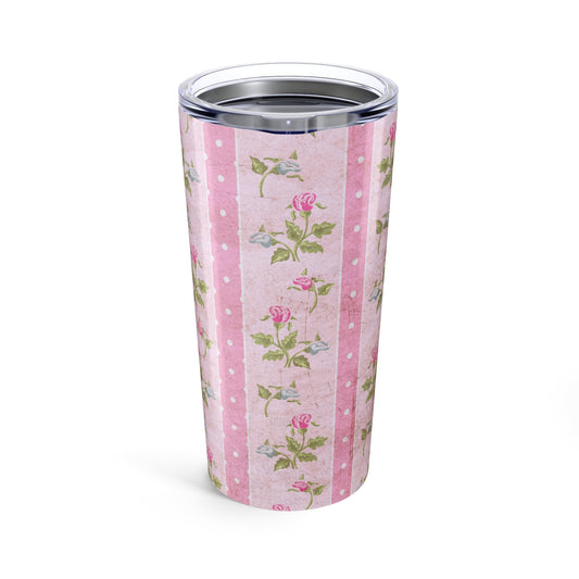 Customizable: Chic Floral Tumbler 20oz - Vintage Style Drinkware, Insulated Coffee Mug, Perfect for Gifts, Tea Lovers, Home & Patio Decor