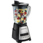 Hamilton Beach Power Elite Wave Action Blender For Smoothies, 40 Oz Glass Jar, 12 Functions Including Puree, Crush Ice, 700 Watts - Black