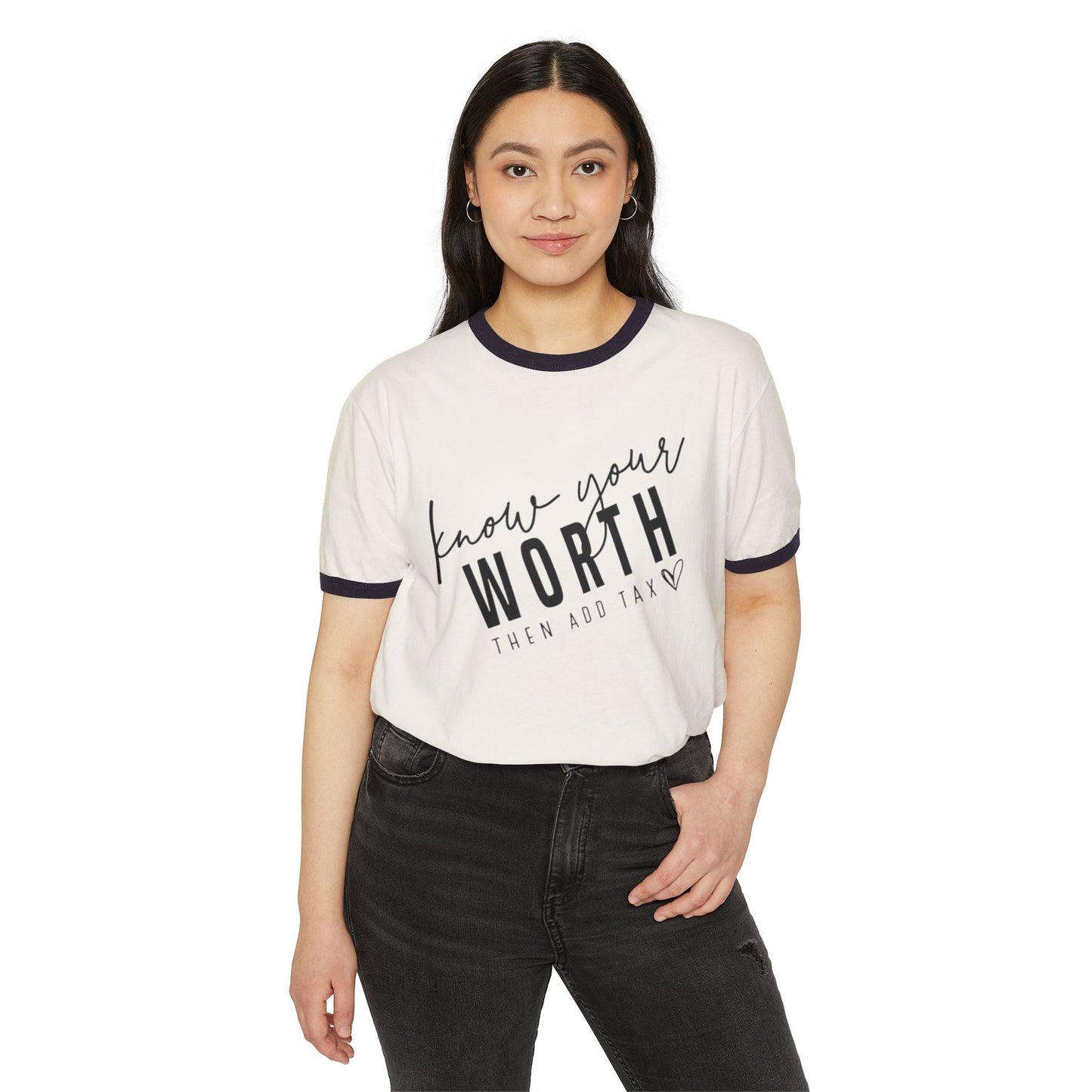 Know Your Worth Women's T-Shirt – Casual Wear for Women & Motivational Self-Care Gift