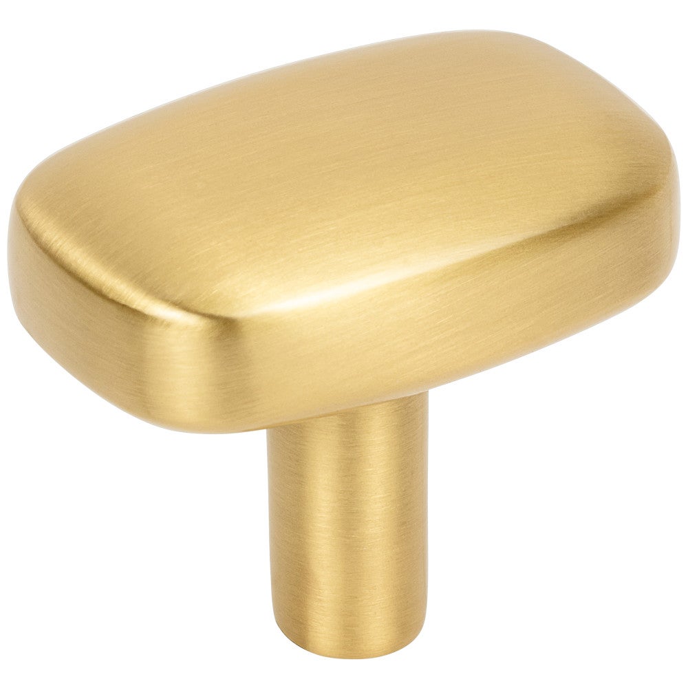 1-1/2" Rounded Rectangle Overall Length Satin Nickel Loxley Cabinet Knob