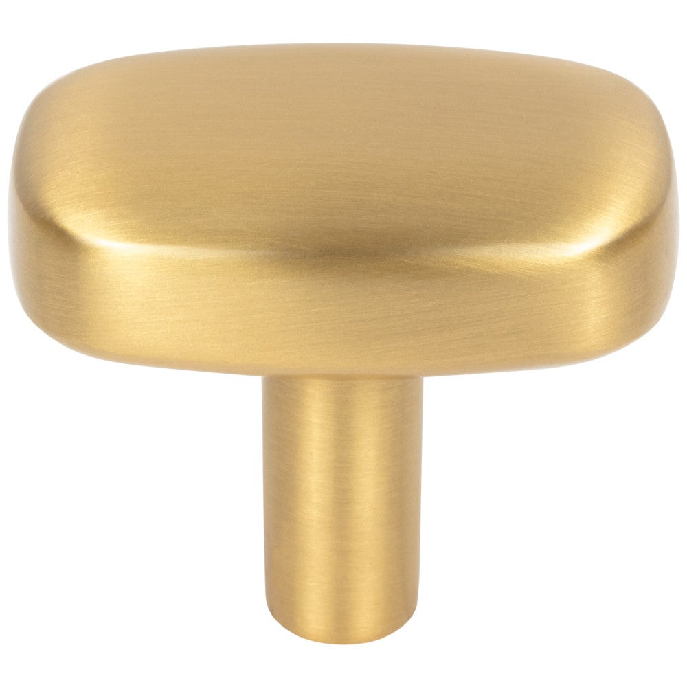 1-1/2" Rounded Rectangle Overall Length Satin Nickel Loxley Cabinet Knob