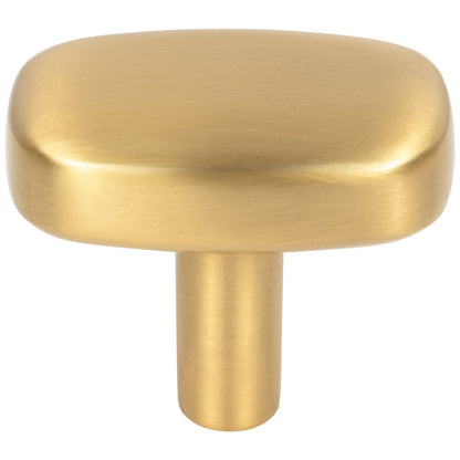 1-1/2" Rounded Rectangle Overall Length Satin Nickel Loxley Cabinet Knob