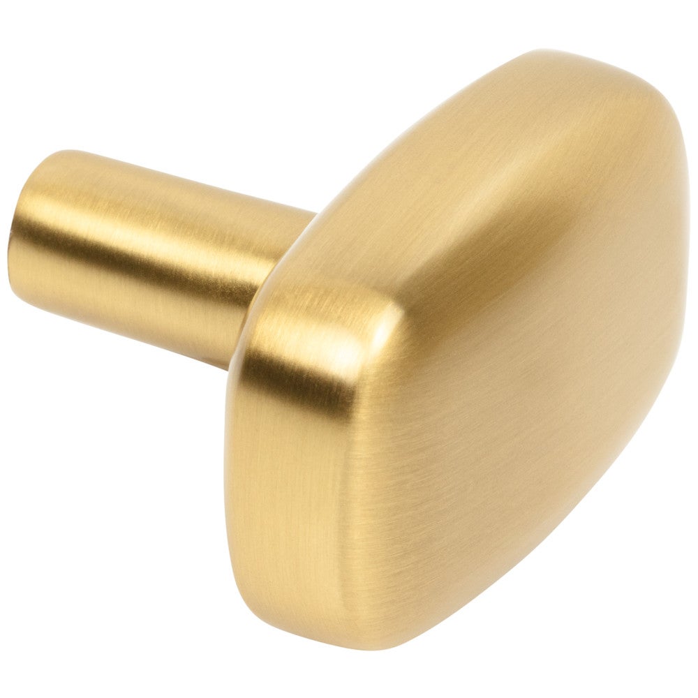 1-1/2" Rounded Rectangle Overall Length Satin Nickel Loxley Cabinet Knob