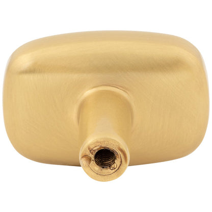 1-1/2" Rounded Rectangle Overall Length Satin Nickel Loxley Cabinet Knob