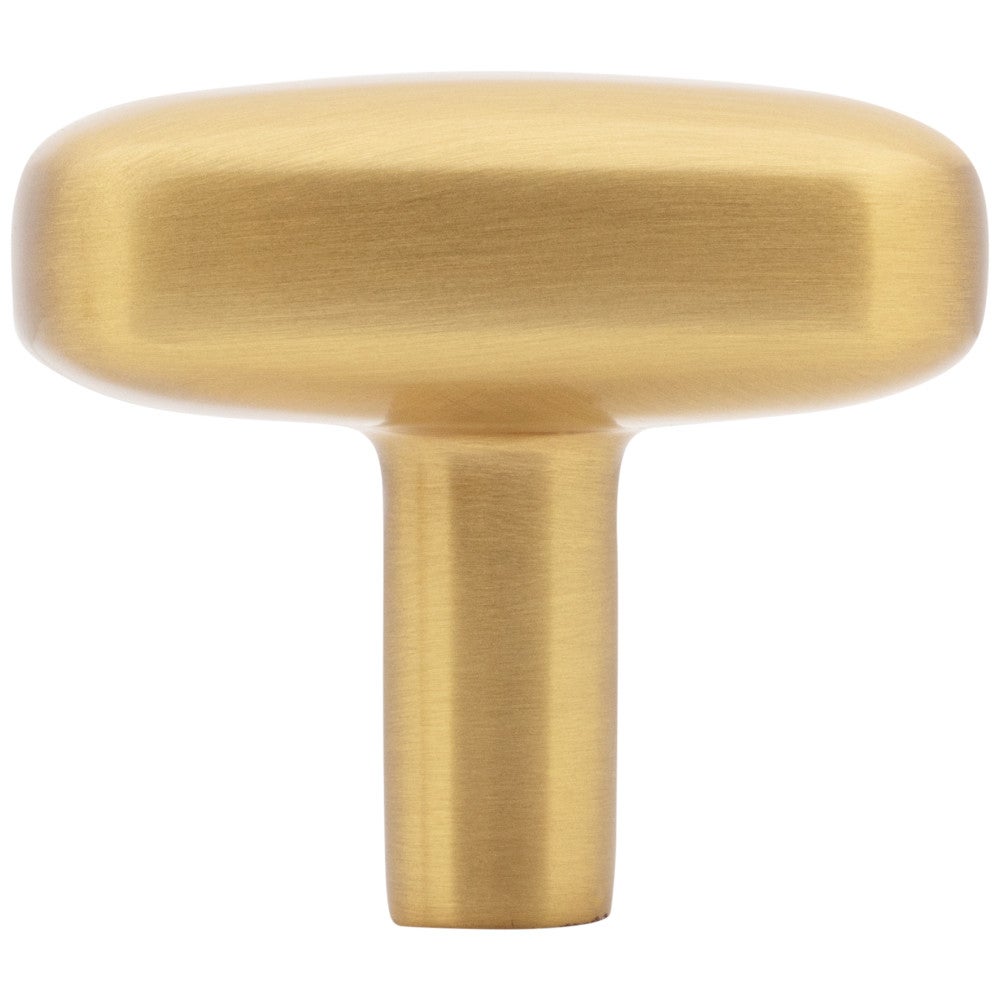 1-1/2" Rounded Rectangle Overall Length Satin Nickel Loxley Cabinet Knob