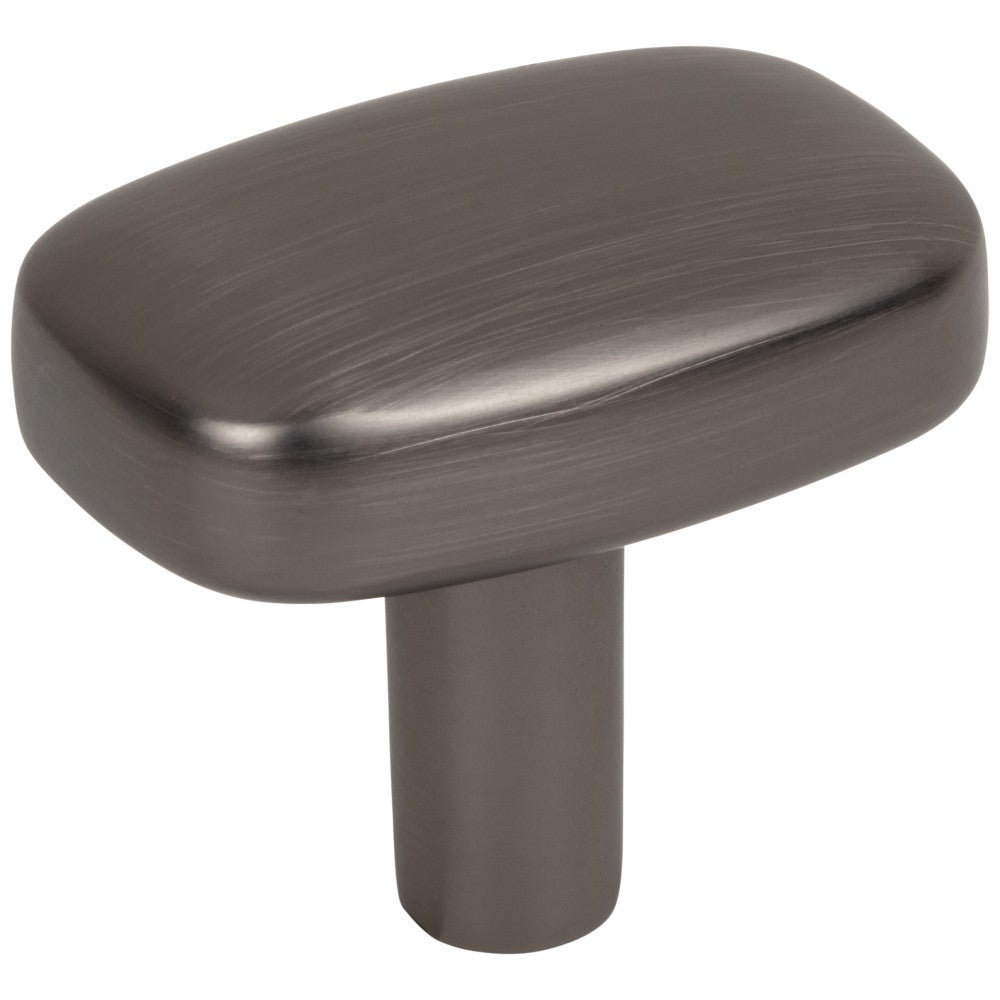 1-1/2" Rounded Rectangle Overall Length Satin Nickel Loxley Cabinet Knob