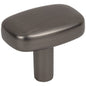 1-1/2" Rounded Rectangle Overall Length Satin Nickel Loxley Cabinet Knob