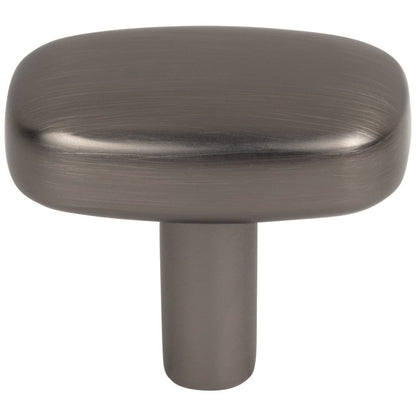 1-1/2" Rounded Rectangle Overall Length Satin Nickel Loxley Cabinet Knob