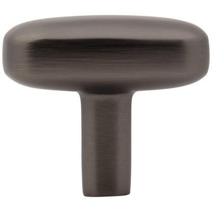 1-1/2" Rounded Rectangle Overall Length Satin Nickel Loxley Cabinet Knob