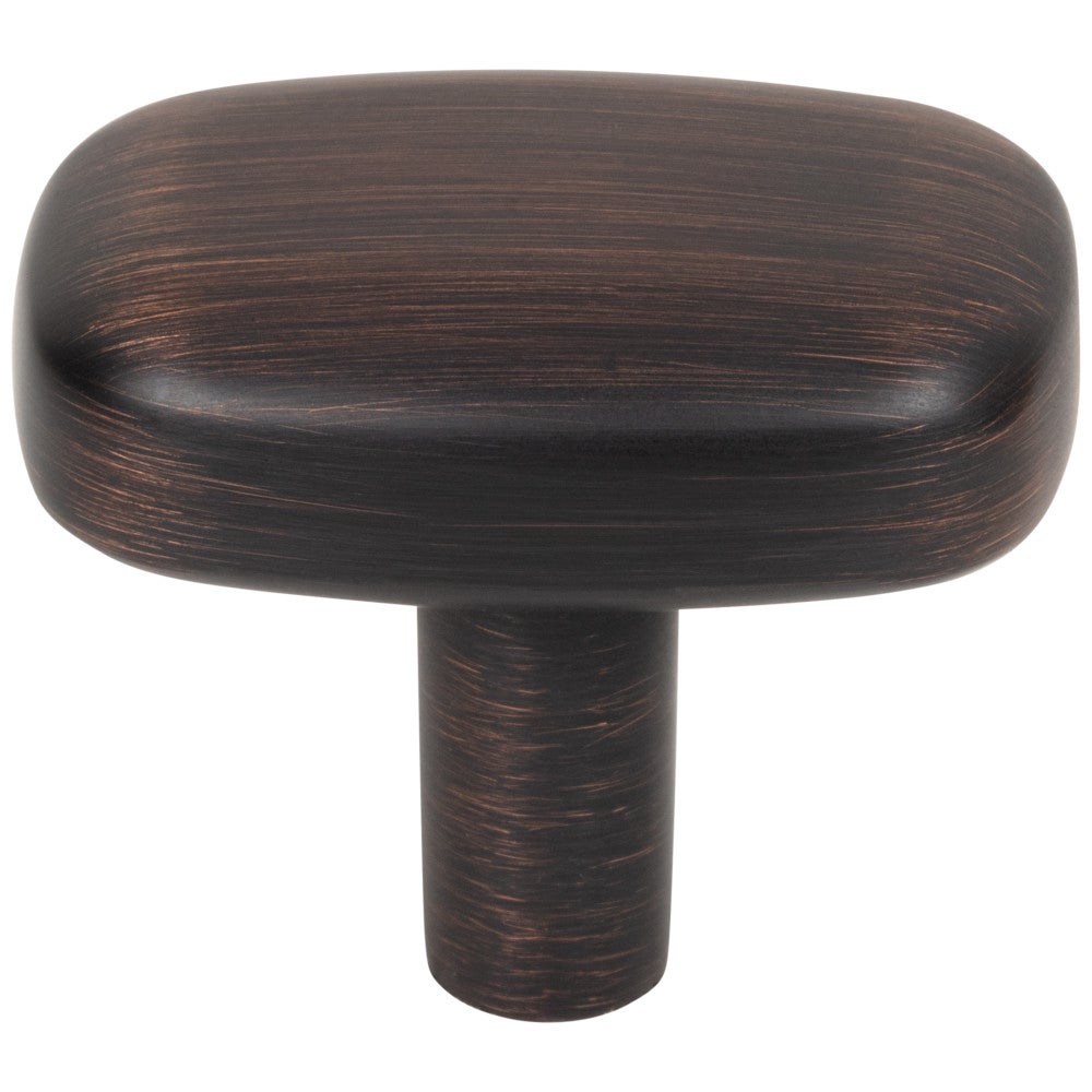 1-1/2" Rounded Rectangle Overall Length Satin Nickel Loxley Cabinet Knob