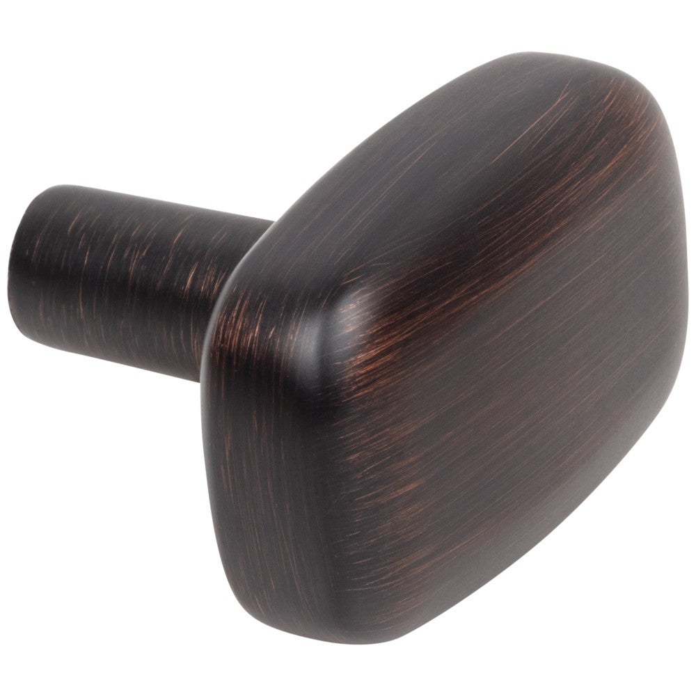 1-1/2" Rounded Rectangle Overall Length Satin Nickel Loxley Cabinet Knob