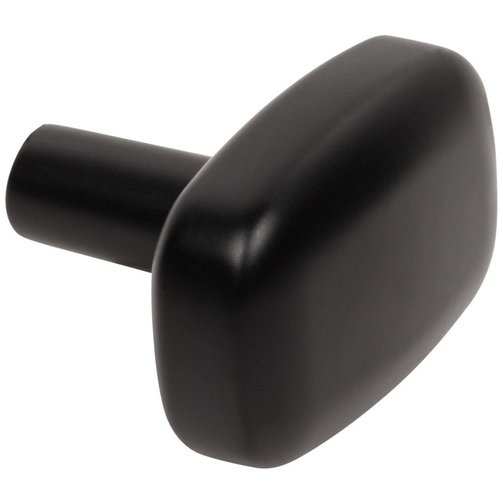 1-1/2" Rounded Rectangle Overall Length Satin Nickel Loxley Cabinet Knob