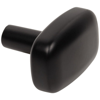 1-1/2" Rounded Rectangle Overall Length Satin Nickel Loxley Cabinet Knob