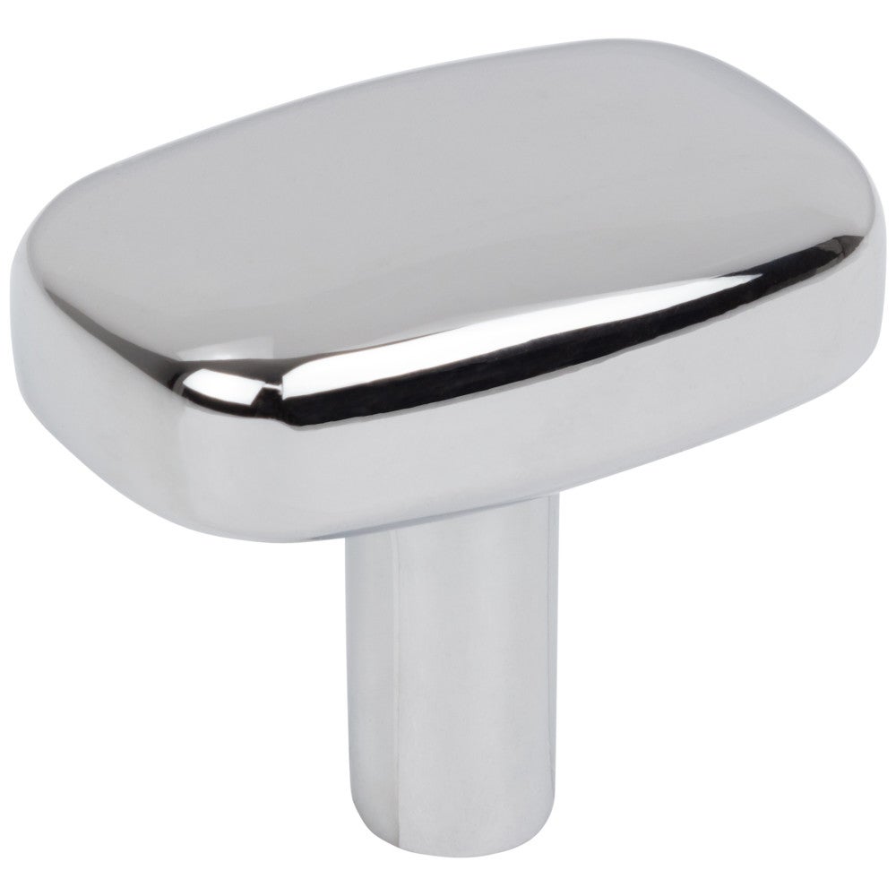 1-1/2" Rounded Rectangle Overall Length Satin Nickel Loxley Cabinet Knob