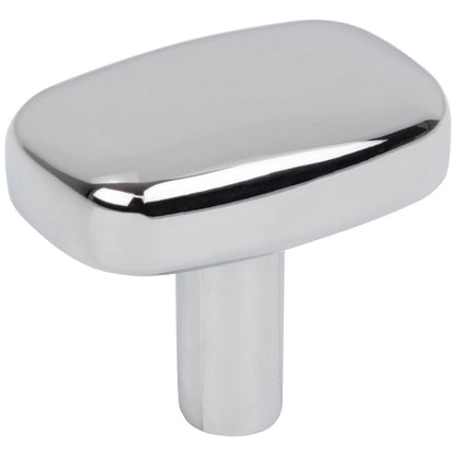 1-1/2" Rounded Rectangle Overall Length Satin Nickel Loxley Cabinet Knob