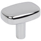 1-1/2" Rounded Rectangle Overall Length Satin Nickel Loxley Cabinet Knob
