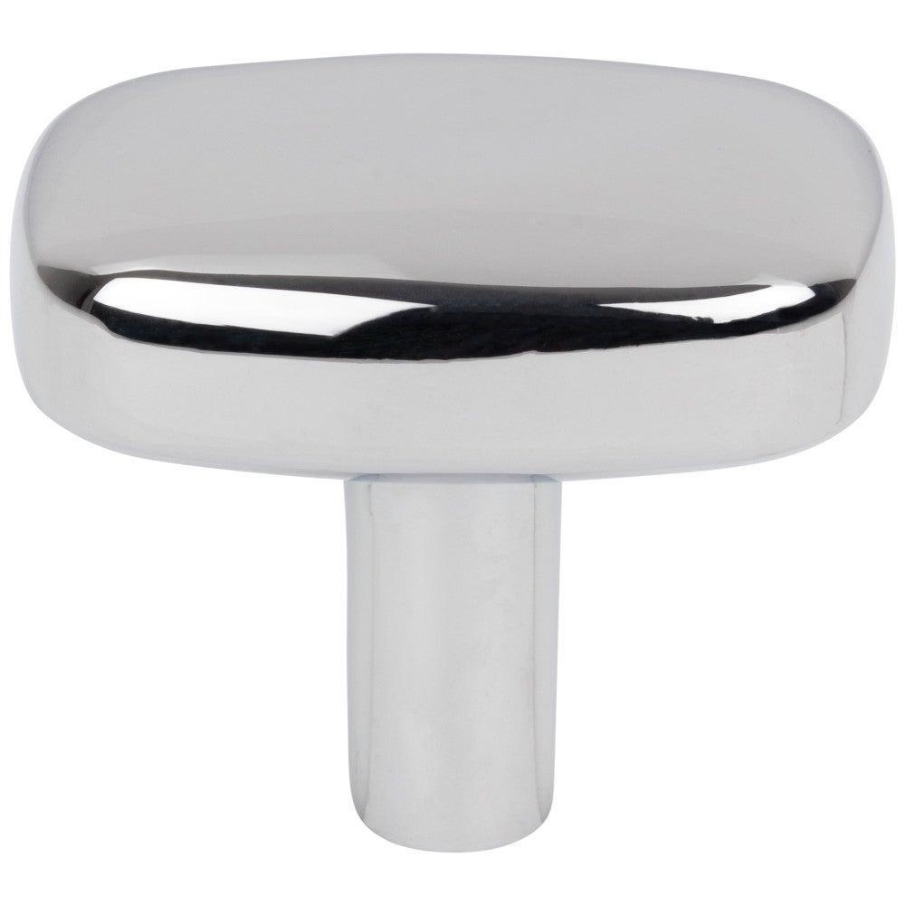 1-1/2" Rounded Rectangle Overall Length Satin Nickel Loxley Cabinet Knob