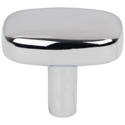 1-1/2" Rounded Rectangle Overall Length Satin Nickel Loxley Cabinet Knob