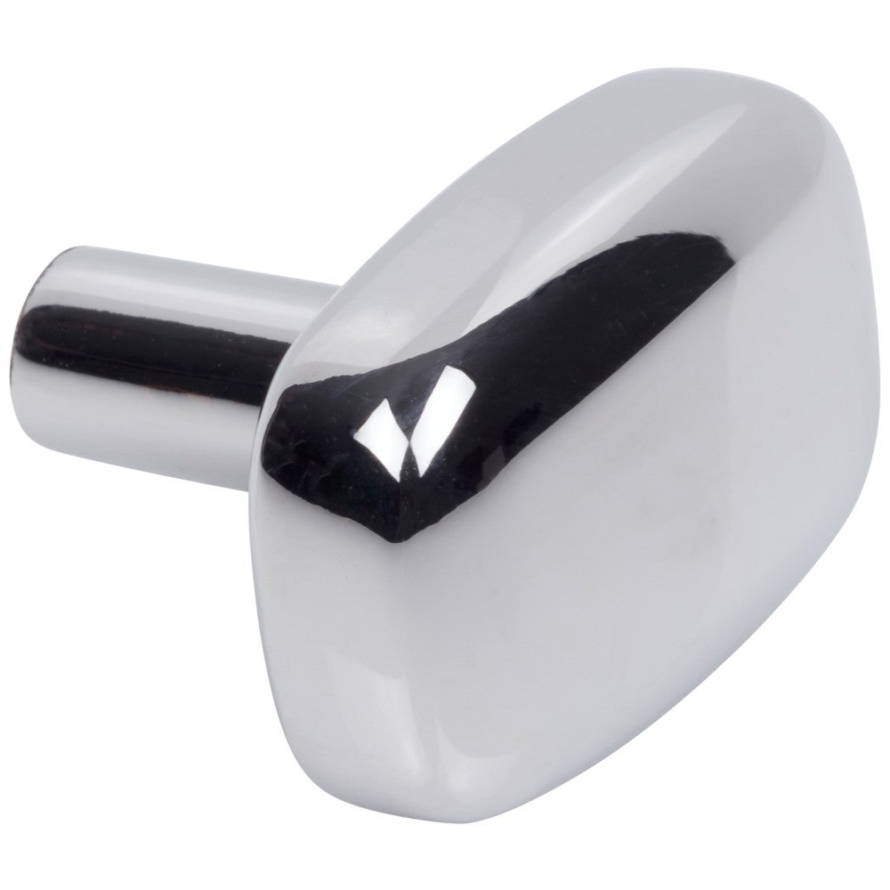 1-1/2" Rounded Rectangle Overall Length Satin Nickel Loxley Cabinet Knob