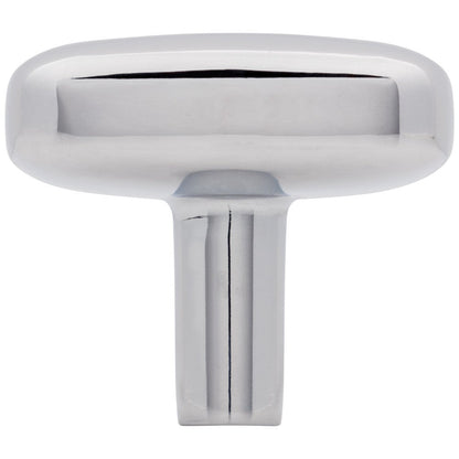 1-1/2" Rounded Rectangle Overall Length Satin Nickel Loxley Cabinet Knob