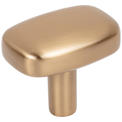 1-1/2" Rounded Rectangle Overall Length Satin Nickel Loxley Cabinet Knob