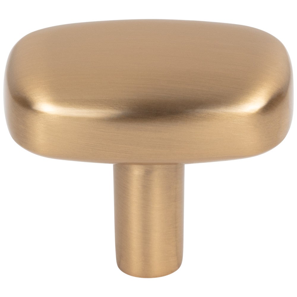 1-1/2" Rounded Rectangle Overall Length Satin Nickel Loxley Cabinet Knob