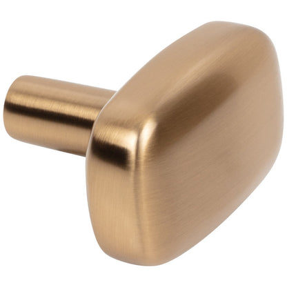 1-1/2" Rounded Rectangle Overall Length Satin Nickel Loxley Cabinet Knob