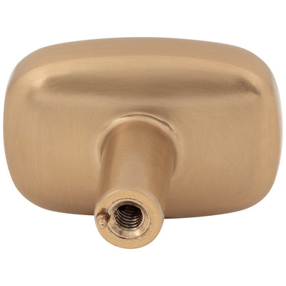 1-1/2" Rounded Rectangle Overall Length Satin Nickel Loxley Cabinet Knob