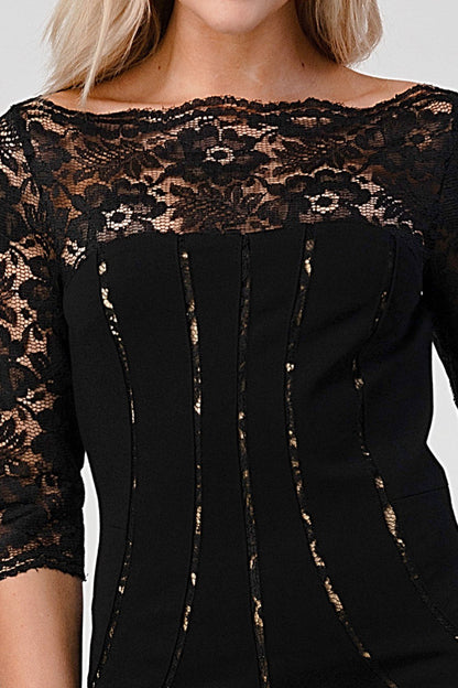 Lace Overlay Bodycon Dress – Elegant and Sophisticated | Apparel | Kitchen + Metal