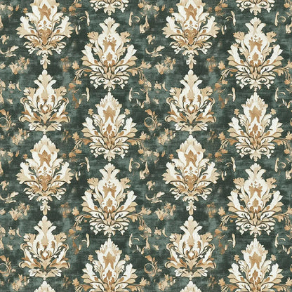 Gilded Teal Heritage Damask