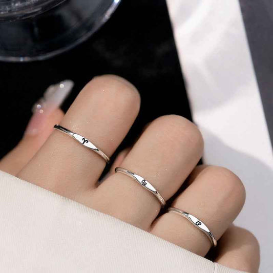 Women’s Open Zodiac Constellation Ring - 12 Signs Alloy Zodiac Constellation Ring