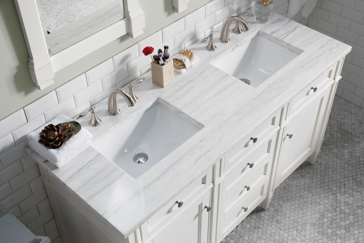 Brittany 60" Double Vanity in Bright White