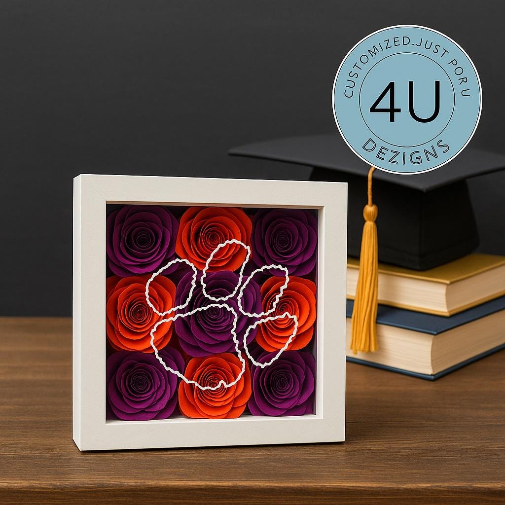 Custom College Flower Shadowbox