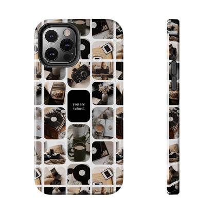 Retro Collage Phone Case - You Are Valued, Durable Protection for Your Device, Thoughtful Gift for Friends & Family, Perfect for Any [...]
