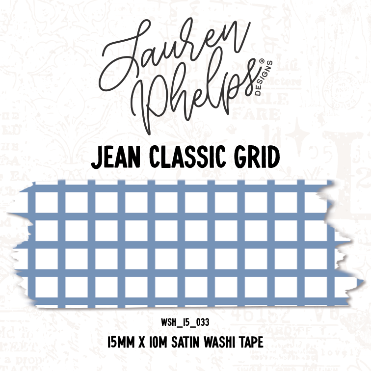 Jean Classic Grid 15mm washi