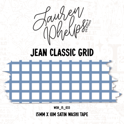 Jean Classic Grid 15mm washi